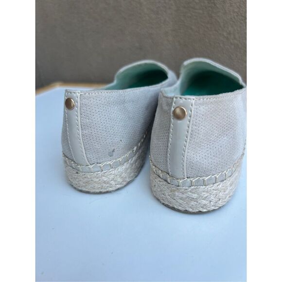 Dr Scholls Shoes Womens 10 M Find Me Slip On Espadrille Beige Fabric Perforated - Picture 7 of 9